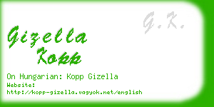 gizella kopp business card